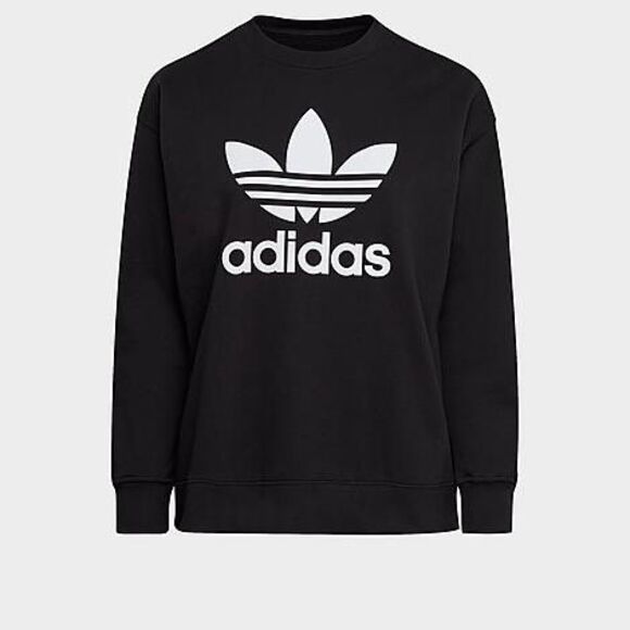 Adidas Originals Plus Size Cotton Logo Graphic Sweatshirt‎ - Black size 1X - Picture 1 of 3